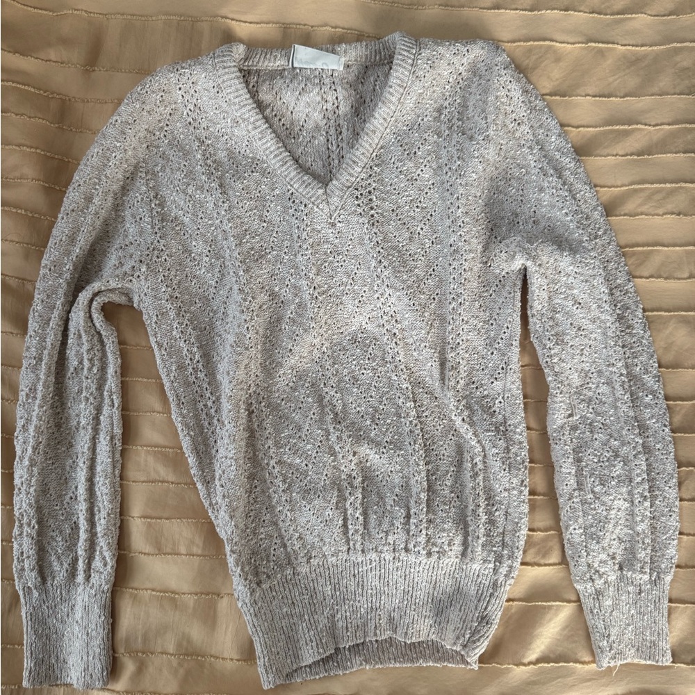 VINTAGE Women's V-Neck Knit Sweater